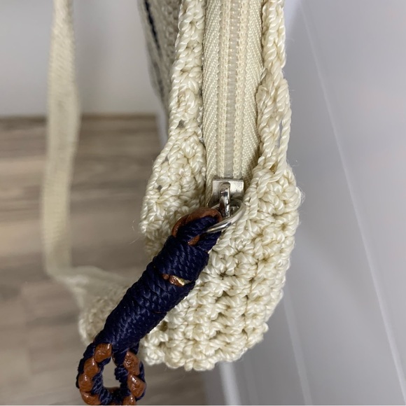 The Sak Crossbody Red White & Blue 106910 Anthem Flower Beige Crochet READ - Picture 8 of 13